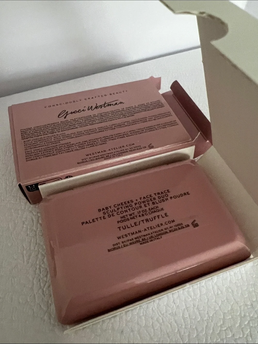 Westman Atelier Baby Cheeks + Face Trace Sculpting powder duo - Tulle/Truffle